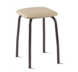 Табурет кухонный 320х320 мм Кофе с молоком/Металл Коричневый