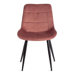 Стул АБРУЗЗО ( мод. 8060 ) металл/вельвет, 52 х 63 х 85 см, коралловый (ХЛР 44)/черный / ABRUZZO mod. (HLR