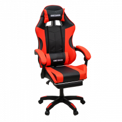 Кресло 1209-1 КИНГКУЕЕН, цвет черный/красный, 1209-1-блаcк-ред-масс / KINGQUEEN, 1209-1-black-red-mass