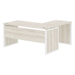 Стол письменный угловой левый КСТЕН-КП КСКПCТ 1615 Л Сосна Эдмонт Белый / XTEN-QP XQPCT L