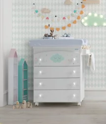 Комод пеленальный Микуна Лили Б-970 Вхите Старс Грей / Micuna Lili B-970 White Stars Grey