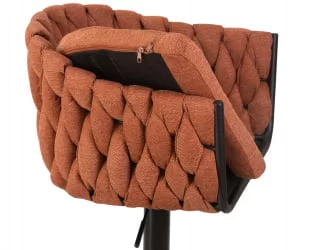 Стул барный ДОБРИН ЛЕОН Оранжевая ткань ЛАР 275-27 / DOBRIN LEON LAR