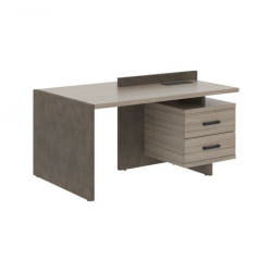 Стол руководителя правый ВООД&СТОНЕ СФ-531332 Дрифтвуд Бетон Чикаго темный / WOOD&STONE