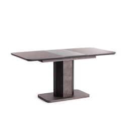 Большой обеденный стол СКАТ ЛДСП/МДФ, 120-160х80х75 см, Оникс/Графит / SKAT
