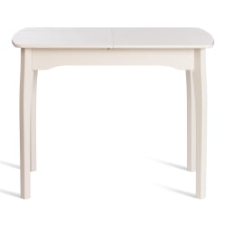 Стол CАТЕРИНА бук, мдф, 100+30кс70кс75, Иворй вхите / CATERINA 100+30x70x75, Ivory white