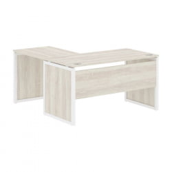 Стол письменный угловой правый КСТЕН-КП КСКПCТ 1415 Р Сосна Эдмонт Белый / XTEN-QP XQPCT R