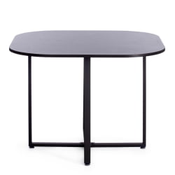 Комплект (стол, 4 стула) КУАДРОН (мод. ПТ14) Стол: МДФ/металл, стул: металл/шенилл, 100х100х73 см, 69х56х71 см, Моча (мокко) ЛЙ1701-27/черный / QUADRON (mod. PT14) Mocha LY1701-27/черный