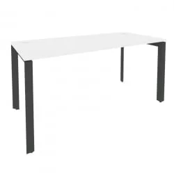 Стол рабочий на П-образном м/к ОНИКС О.МП-СП-4.7 Белый Бриллиант/Антрацит / ONIX O.MP-SP-4.7