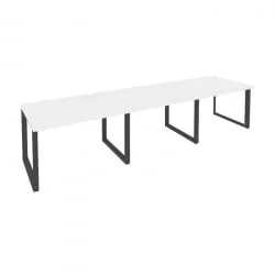 Стол переговорный (3 столешницы) ОНИКС О.МО-ПРГ-3.2 Белый Бриллиант/Антрацит / ONIX O.MO-PRG-3.2