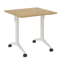 Стол складной мобильный КС-Пулл КС.М-0.7 Тиквуд Светлый/Белый / X-Pull X.M-0.7