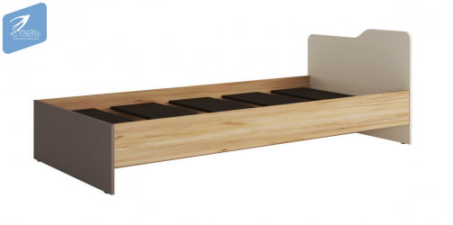 Кровать РИCХ КР-003 Миндаль/Глиняный серый/дуб крафт золотой / RICH