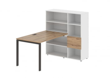 Рабочая станция ЕДИС ЕУРСТ 1213 Дуб Денвер светлый Мокко Белый / EDIS EURST