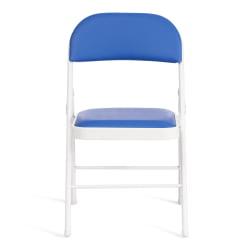 Стул ФОЛДЕР (мод. 3022Г) каркас: металл, сиденье/спинка: экокожа, 46.5 х 47.5 х 79 см, блуе (синий) / вхите (белый) / FOLDER (mod. 3022G) blue white
