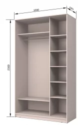 Шкаф-купе Хит-23-12-15 Аруба Венге