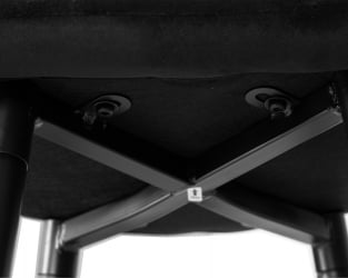 Стул полубарный ДОБРИН ОЛИВИА (черные матовые ножки, черный велюр (108-77)) / DOBRIN OLIVIA