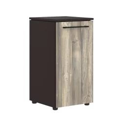 Шкаф колонка с глухой малой дверью МЛC 42.1 Дуб Базель/Венге Магия / MLC