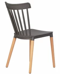Стул обеденный ДОБРИН ТХЕО ножки светлый бук темно-серый ГР-04 / DOBRIN THEO GR-04