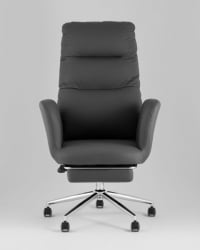 Кресло руководителя ТопЧаирс Солид NC с оттоманкой серый / TopChairs Solid