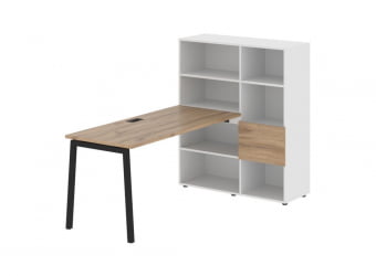 Рабочая станция ЕДИС ЕЛРСТ 1115 Дуб Денвер светлый Черный Белый / EDIS ELRST