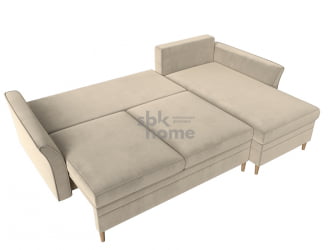 Диван София угловой правый  (1500*2250*900) Бежевый, 31593