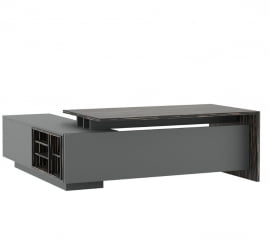 Стол письменный на опорной креденции ДЭЛИ ДЛИ37210112 Эбен Антрацит / DALI DLI37210112