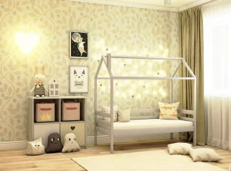 Кровать-домик РооРоом кд-1С Серый / RooRoom