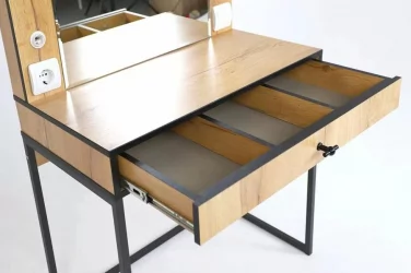 Трюмо Берген 2 Дуб Крафт Золотой Черный