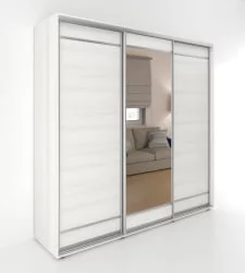 Шкаф-купе 3-х дверный Акцент-Лайт Д3 2400х600 Выбеленное дерево