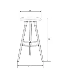 Барный стул ДОБРИН РОЙCЕ Темно-серый ГР-04 / DOBRIN ROYCE GR-04