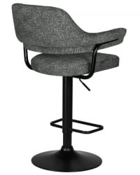 Стул барный ДОБРИН CХАРЛЙ БЛАCК (серый твид (ЛЕО11)) 2 шт / DOBRIN CHARLY BLACK (LEO11))