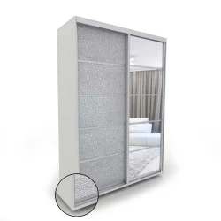 Маленький шкаф-купе Акцент-Квадро КЛ 1000х600 Выбеленное дерево