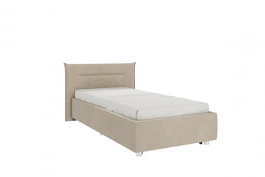 Кровать 0.9 Альба с основанием ЗО.КМ0.9-01 капучино (велюр) / ZO.KM0.9-01