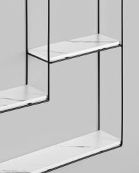 Полка Скуаре черная Черный мрамор / Square