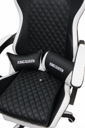 Кресло 892-1 цвет черный/белый с массажем 892-1-блаcк-вхите-масс / 892-1-black-white-mass