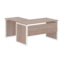 Стол письменный угловой правый КСТЕН-КП КСКПCТ 1415 Р Дуб Сонома Белый / XTEN-QP XQPCT R