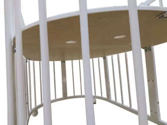 Детская кровать-манеж Меррй Хаппй Мини матовая Белая / Merry Happy Mini