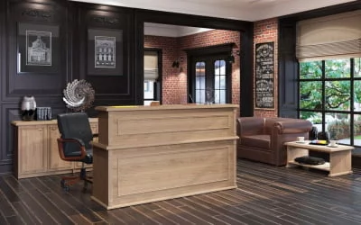 Стойка ресепшен РМС 090 Орех Даллас / RMS