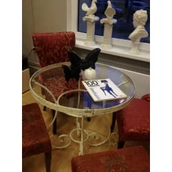 Маленький обеденный стол Ривьера круглый д-800мм х-750мм цвет №7 / d-800мм h-750мм