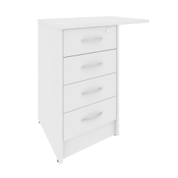 Тумба приставная с фолдингом Рива А.ТП-4.3Ф-С Белый / Riva А.ТП-4.3F-S