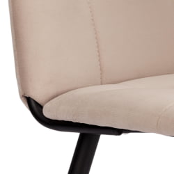 Стул обеденный Асти велюр, молочный/черный, (Порсче 2) / Asti (Porsche