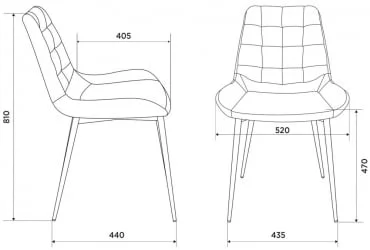 Стул для кухни Бюрократ КФ-6 Черный Лигхт 20 / KF-6 Light