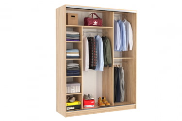 Шкаф-купе Бассо 2-600 Бассо 2-600 СК-01Б04.Х дуб сонома/белый / SK-01B04.H