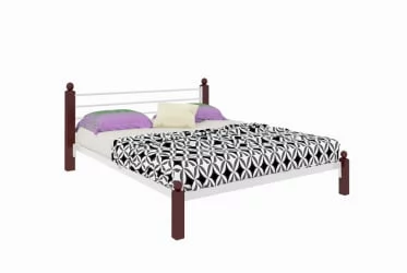 Кровать Милана Лукс 1200х2000 Белая / Lux