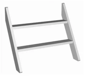 Лестница к кроватям 1600*800 РооРоом ВК-101с Серая / RooRoom VK-101с