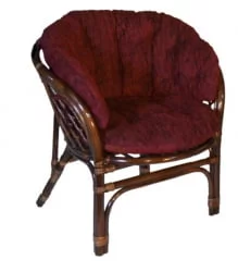 Кресло Багама, подушки коричневые или светлые полные Бахама5 молочный шоколад / Bahama5