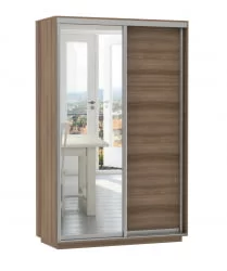 Шкаф-купе двухдверный Экспресс Дуо Медиум 1200х2200х Ясень шимо тёмный / 1200х2200h