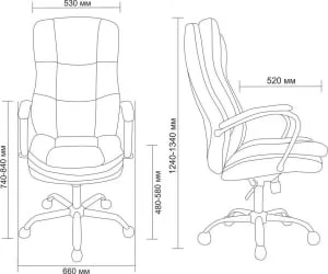 Кресло для руководителя АВ 123 Шоколад на дереве / AV