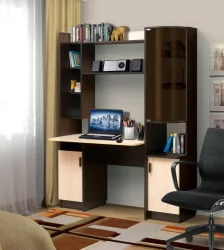 Детский стол компьютерный №5 Ясень Шимо светлый/Ясень Шимо темный