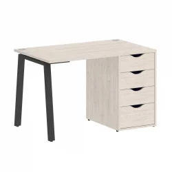 Стол письменный ХОМЕ ОФФИCЕ ВР.СП-3-118.4.А Денвер Светлый/Антрацит металл / HOME OFFICE VR.SP-3-118.4.A