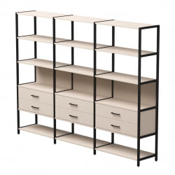 Набор стеллажных систем Еверпроф ЕВО №9 Кашемир Черный / Everprof EVO